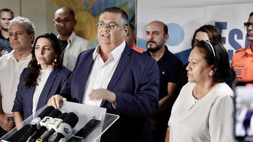 Imagem 1 -  Governo Federal vai enviar verba para incremento da estrutura de Segurança Pública do RN. A informação foi repassada pelo Ministro Flávio Dino, durante a entrevista coletiva na Escola de Governo, após desembarcar no estado, na noite deste domingo (19). O ministro garantiu apoio pleno do Governo Federal - uma determinação do presidente Lula -  contra os ataques criminosos nos municípios do estado. A verba já foi disponibilizada pelo Ministério da Justiça e o valor deve ser anunciado já nesta segunda-feira (20), após a primeira reunião com as autoridades estaduais. Os dados atualizados da Sesed mostram que as ações têm dado resultado e que os ataques registrados até este domingo tiveram redução de 93%, com apenas 7 registrados.