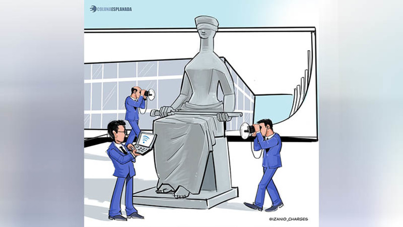 Imagem 1 -  [COLUNA ESPLANADA]  Futuro presidente do Supremo Tribunal Federal, o ministro Luiz Roberto Barroso vai determinar uma varredura detalhada em cada canto das dependências da Alta Corte, em especial pedirá licença aos colegas ministros nos gabinetes. O serviço ficará a cargo da Secretaria de Segurança e não se descarta contratar especialistas com mais ferramentas de alta tecnologia. Barroso quer evitar má surpresa de uma eventual nova escuta ambiental como flagrou em 2014 no seu gabinete, numa caixa de tomada de telefone debaixo da mesa.