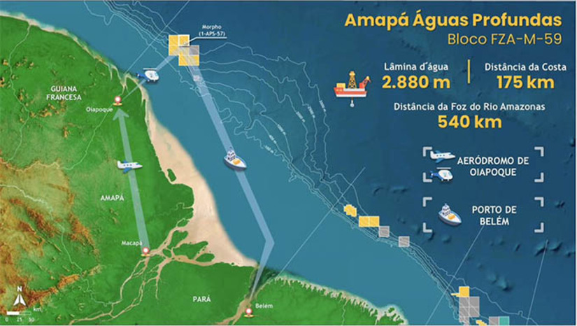 Imagem 1 -  Companhia informa atende todas as exigências do órgão ambiental e adota novas medidas para verificar se há petróleo na região, que fica distante 175 km da costa do Amapá e 560 km da foz do rio Amazonas; as explicações são do presidente da Petrobras, Jean Paul Prates