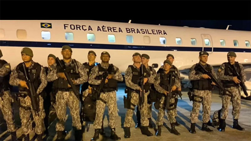 Imagem 1 -  Força Nacional permanecerá no Rio Grande do Norte até o dia 12 de julho de 2023. Por mais uma vez, o ministro da Justiça e Segurança Pública, Flávio Dino, prorrogou a permanência das tropas no estado. Homens e mulheres da Força Nacional estão no RN desde a madrugada do dia 15 de março e têm atuado em ações conjuntas e coordenadas com os órgãos de segurança pública na circunscrição do Estado, nas atividades e nos serviços imprescindíveis à preservação da ordem pública e da incolumidade das pessoas e do patrimônio.