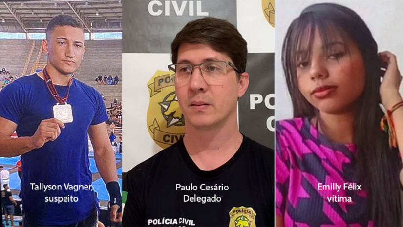 Imagem 1 - Em contato com o MH, Cesário destacou que aguarda as perícias realizadas pelo Instituto Técnico-científico de Perícia de Pau dos Ferros, assim como mais alguns depoimentos para fechar a investigação e enviar o relatório a Justiça. O cunhado da vítima Emilly Félix, Tallyson Vagner, que foi encontrado morto terça-feira (18), um dia antes dos restos mortais de Emilly Félix terem sido encontrados queimado no mato na zona rural de Patu, deve ser apontado pela Polícia como o autor do rapto, assassinato e ocultação do cadáver da menor, crime bárbaro que chocou o Oeste do RN. Imagem 1 - Em contato com o MH, Cesário destacou que aguarda as perícias realizadas pelo Instituto Técnico-científico de Perícia de Pau dos Ferros, assim como mais alguns depoimentos para fechar a investigação e enviar o relatório a Justiça. O cunhado da vítima Emilly Félix, Tallyson Vagner, que foi encontrado morto terça-feira (18), um dia antes dos restos mortais de Emilly Félix terem sido encontrados queimado no mato na zona rural de Patu, deve ser apontado pela Polícia como o autor do rapto, assassinato e ocultação do cadáver da menor, crime bárbaro que chocou o Oeste do RN.