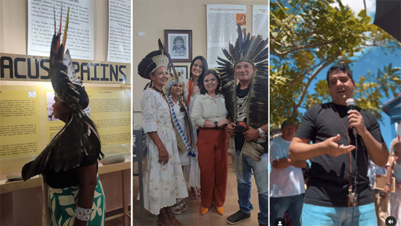 Imagem 1 - O Museu Luiza Cantofa é fruto da iniciativa e do sonho da cacique Lúcia Paiacu Tabajara e foi construído com esforços individuais e com a colaboração de várias pessoas, incluindo o professor da Uern e arqueólogo Valdeci dos Santos Júnior, do Departamento de História. O projeto ganhou corpo quando a Prefeitura Municipal fez a doação do prédio, repassou recursos e fez a estrada de acesso e iluminou. A estrutura está nas margens da Lagoa do Apodi, com a estrutura preservando a memória indígena. Imagem 1 - O Museu Luiza Cantofa é fruto da iniciativa e do sonho da cacique Lúcia Paiacu Tabajara e foi construído com esforços individuais e com a colaboração de várias pessoas, incluindo o professor da Uern e arqueólogo Valdeci dos Santos Júnior, do Departamento de História. O projeto ganhou corpo quando a Prefeitura Municipal fez a doação do prédio, repassou recursos e fez a estrada de acesso e iluminou. A estrutura está nas margens da Lagoa do Apodi, com a estrutura preservando a memória indígena.