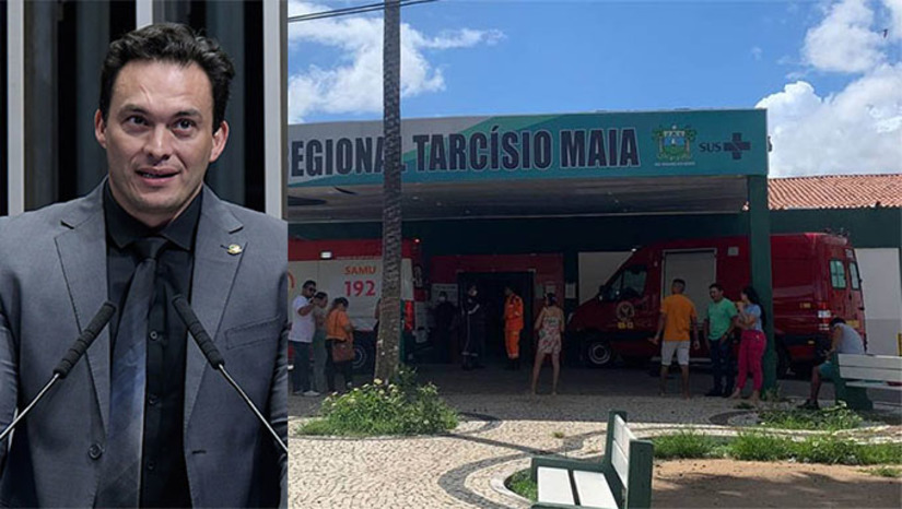 Imagem 1 - Investimento será de R$ 10 milhões, sendo que deste valor R$ 6,6 milhões foram destinados pelo mandato do senador Styvenson Valentim, há mais de 3 anos. Construído há 35 anos, o HRTM atende 900 mil habitantes de cerca de 70 cidades do oeste do Rio Grande do Norte, com serviços de emergência urgência e traumatologia. Atualmente, vivencia situação de calamidade no atendimento a população, com pacientes espalhados nos corredores por falta de local adequado para ficarem internados. Para reformar, a Secretaria Estadual de Saúde terá que transferir os atendimentos para outra unidade, que pode ser o Hospital Regional da Mulher ou o Hospital da PM. Imagem 1 - Investimento será de R$ 10 milhões, sendo que deste valor R$ 6,6 milhões foram destinados pelo mandato do senador Styvenson Valentim, há mais de 3 anos. Construído há 35 anos, o HRTM atende 900 mil habitantes de cerca de 70 cidades do oeste do Rio Grande do Norte, com serviços de emergência urgência e traumatologia. Atualmente, vivencia situação de calamidade no atendimento a população, com pacientes espalhados nos corredores por falta de local adequado para ficarem internados. Para reformar, a Secretaria Estadual de Saúde terá que transferir os atendimentos para outra unidade, que pode ser o Hospital Regional da Mulher ou o Hospital da PM.