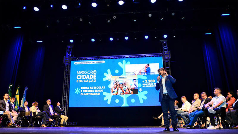 Imagem 1 - Prestação de contas: prefeito destaca a aplicação de recursos e investimentos em Mossoró. A prestação de contas da gestão municipal aconteceu nesta segunda-feira (18), no Teatro Dix-Huit Rosado. Além de mais de R$ 155 milhões em caixa assegurados no Previ, a prestação de contas apontou entre outros pontos: gestão moderna; transparência de 99,92% em avaliação do Ministério Público do Rio Grande do Norte; a valorização do servidor público com salário em dia, novo plano de cargos, carreiras e remuneração e reajustes salariais; programas e incentivos voltados aos servidores e ainda anúncio de concurso público com bancas definidas para mais de 520 vagas. Imagem 1 - Prestação de contas: prefeito destaca a aplicação de recursos e investimentos em Mossoró. A prestação de contas da gestão municipal aconteceu nesta segunda-feira (18), no Teatro Dix-Huit Rosado. Além de mais de R$ 155 milhões em caixa assegurados no Previ, a prestação de contas apontou entre outros pontos: gestão moderna; transparência de 99,92% em avaliação do Ministério Público do Rio Grande do Norte; a valorização do servidor público com salário em dia, novo plano de cargos, carreiras e remuneração e reajustes salariais; programas e incentivos voltados aos servidores e ainda anúncio de concurso público com bancas definidas para mais de 520 vagas.