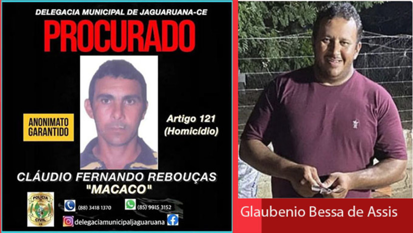 Imagem 1 - O vaqueiros Claudio Fernando Rebouças, conhecido por Macaca, de 52 anos, matou Glaubenio Bessa de Assis, no Centro de Jaguaruana, em julho de 2021. Na véspera do natal deste ano de 2023, os familiares divulgaram vídeo nas redes sociais com a oferta pela prisão do assassino. Quem o ver, deve ligar para a Delegacia de Jaguaruana – 88 3418 1370 e 85 9915 3152. Não precisa se identificar. Imagem 1 - O vaqueiros Claudio Fernando Rebouças, conhecido por Macaca, de 52 anos, matou Glaubenio Bessa de Assis, no Centro de Jaguaruana, em julho de 2021. Na véspera do natal deste ano de 2023, os familiares divulgaram vídeo nas redes sociais com a oferta pela prisão do assassino. Quem o ver, deve ligar para a Delegacia de Jaguaruana – 88 3418 1370 e 85 9915 3152. Não precisa se identificar.