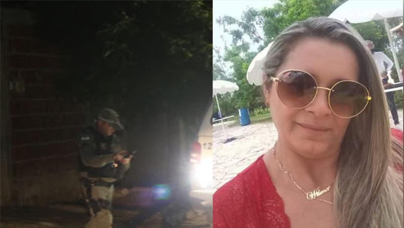 Imagem 1 -  Wilma Jovita, de 42 anos, foi encontrada morta com tiros na boca, deitada na cama, no quarto da casa, onde morava no bairro Leandro Bezerra, em Caraúbas-RN. O companheiro dela, Eraldo Mesquita, de 41 anos, após os tiros, teria sido visto subindo no telhado de casa, de onde desceu pela casa do vizinho e deitou embaixo de uma arvore, onde foi preso pela Polícia Militar.  O caso será investigado pela Polícia Civil.