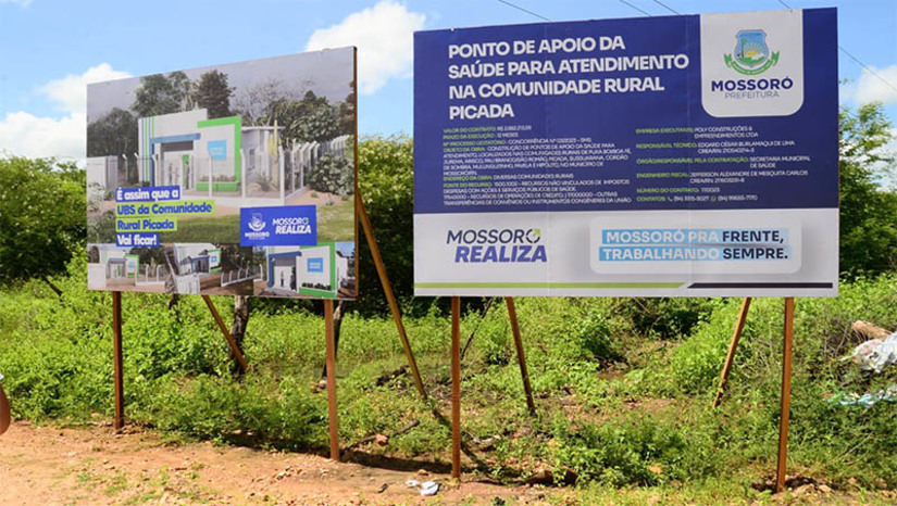 Imagem 1 - Ordem de serviços para início das obras das UBSs da Picada e Arisco são assinadas. A iniciativa representa um avanço significativo no acesso à saúde dessas comunidades, garantindo um atendimento digno e de qualidade para todos os moradores. “A UBS será um importante ponto de apoio para a promoção de bem-estar e cuidados médicos, contribuindo para a melhoria da qualidade de vida dos cidadãos locais. Essa é mais uma prova do compromisso da Prefeitura em atender às necessidades e demandas da população, investindo em infraestrutura e serviços essenciais para o desenvolvimento e o progresso de Mossoró”, destacou Morgana Dantas, secretária de Saúde. Imagem 1 - Ordem de serviços para início das obras das UBSs da Picada e Arisco são assinadas. A iniciativa representa um avanço significativo no acesso à saúde dessas comunidades, garantindo um atendimento digno e de qualidade para todos os moradores. “A UBS será um importante ponto de apoio para a promoção de bem-estar e cuidados médicos, contribuindo para a melhoria da qualidade de vida dos cidadãos locais. Essa é mais uma prova do compromisso da Prefeitura em atender às necessidades e demandas da população, investindo em infraestrutura e serviços essenciais para o desenvolvimento e o progresso de Mossoró”, destacou Morgana Dantas, secretária de Saúde.