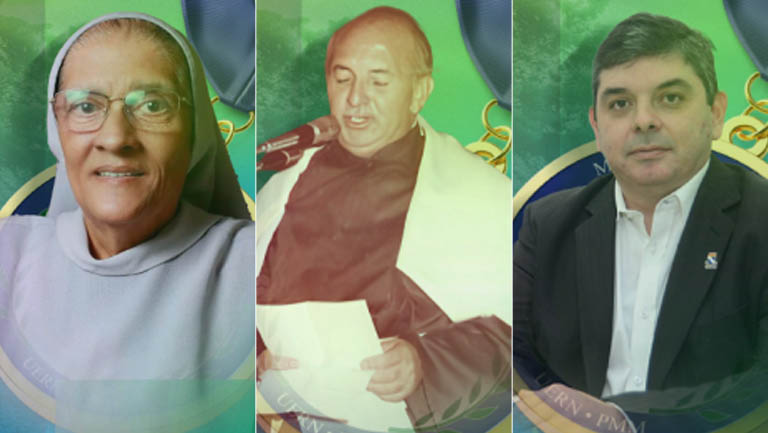 Irmã Zelândia será uma das homenageadas com a Medalha da Abolição de 2024. Além da freira, diretora administrativa do Colégio Sagrado Coração de Maria (CSCM), também receberão a honraria o ex-reitor pro tempore da FURRN, Laplace Rosado Coelho (in memorian), e o ex-reitor da Uern, Pedro Fernandes Ribeiro Neto. A comenda será entregue na Assembleia Universitária, em 28 de setembro, evento que celebra o aniversário de 56 anos da Uern. A concessão da medalha é feita a personalidades que tenham se notabilizado na prestação de serviços à comunidade, nas áreas de educação e cultura, sobretudo em benefício da universidade.