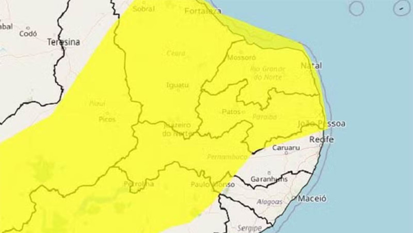 Imagem 1 - Cidades do RN estão com alerta de vendaval até às 18h deste sábado, 13. O alerta foi emitido nesta sexta-feira (12), pelo Instituto Nacional de Meteorologia (Inmet). O aviso é da cor amarela, que significa perigo potencial, o nível mais baixo no grau de severidade do órgão. Imagem 1 - Cidades do RN estão com alerta de vendaval até às 18h deste sábado, 13. O alerta foi emitido nesta sexta-feira (12), pelo Instituto Nacional de Meteorologia (Inmet). O aviso é da cor amarela, que significa perigo potencial, o nível mais baixo no grau de severidade do órgão.