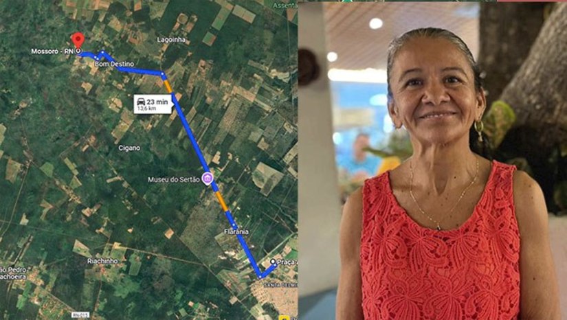 Imagem 1 -  Corpo de Atinha é encontrado perto da comunidade do Bom Destino. Sebastiana Cândida da Silva, conhecida por Atinja, de 58 anos, estava desaparecida desde o dia 5 de julho, quando deixou sua casa, no Abolição 5, e não foi mais vista. O corpo dela foi encontrado no final da manhã desta sexta-feira (30), nas imediações da comunidade de Bom Destino, no Polo de Alagoinha. A irmã de Atinha, Eva Lúcia, contou ao MH que a identificação foi possível pelas roupas. O corpo foi removido pelo Itep, para os exames de praxe. O trabalho foi acompanhado pela Polícia Militar e também pela Civil.