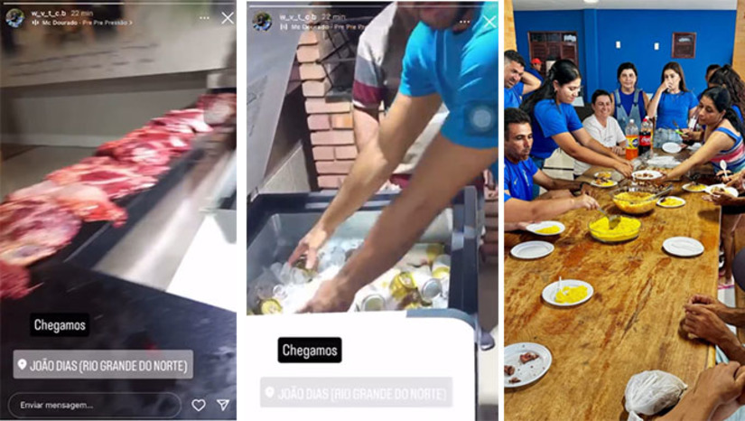 Imagem 1 -  O retorno da candidata de oposição Damária Jácome aconteceu neste final de semana e o churrasco foi exibido em vídeo e fotos nas redes sociais, mostrando muita carne e cerveja, o que deixou amigos, familiares e eleitores do prefeito Marcelo e do pai dele Sandir Oliveira, que foram assassinados há 18 dias, revoltados com o desrespeito da adversária. Para eles, é como se a família Jácome estivesse zombando da dor da família Oliveira. Em contato com o MH, as forças de segurança do Estado confirmaram que continuam atentos a situação e que haverá reforço policial nesta reta final das eleições municipais em João Dias.