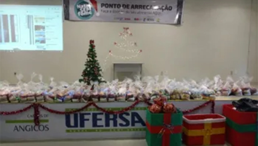   Campanha “Natal Sem Fome”: Ufersa inicia arrecadação de doações. A campanha recebe alimentos não perecíveis, preferencialmente, os itens que compõem a cesta-básica e também brinquedos, até o dia 17 de dezembro, nos pontos de arrecadação montados nos campi de Angicos, Caraúbas, Mossoró e Pau dos Ferros. As doações serão destinadas a instituições assistenciais das respectivas cidades e também a crianças de  famílias carentes. 