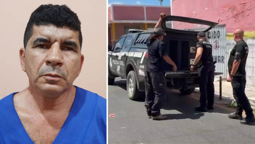 Imagem 1 -  Condenado a mais de 10 anos por estrupro de vulnerável é preso em Areia Branca. Francisco Ronaldo Lima da Silva, de 54 anos, foi preso na manhã desta segunda-feira (23), pela equipe da Delegacia de Areia Branca. Contra ele havia mandado de prisão definitivo por sentença condenatória a uma pena de 10 anos, 7 meses e 24 dias de prisão por um crime de estupro de vulnerável, cometido no ano de 2017. A prisão foi realizada no Sítio Freire, na zona rural do município. 