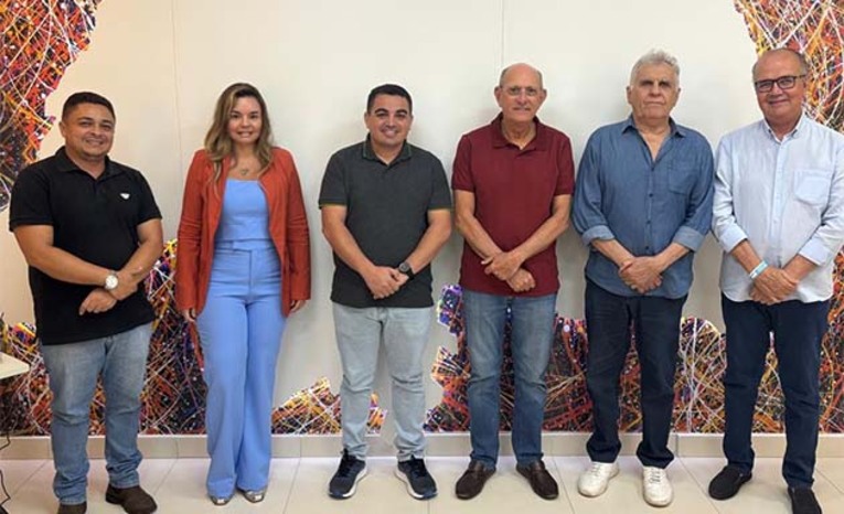 Imagem 1 - O prefeito de Serra do Mel, Kênio Azevedo, (PP), reuniu-se com a FIERN, IEL e SENAI e discutiu pautas relacionadas à indústria, tecnologias, mercado, comércio, educação e, especialmente, a cajucultura, setor de grande relevância econômica para a região. O prefeito apresentou o potencial das atividades já desenvolvidas no município e ressaltou a importância de parcerias para ampliar a geração de empregos e renda, proporcionando mais qualidade de vida à população. Imagem 1 - O prefeito de Serra do Mel, Kênio Azevedo, (PP), reuniu-se com a FIERN, IEL e SENAI e discutiu pautas relacionadas à indústria, tecnologias, mercado, comércio, educação e, especialmente, a cajucultura, setor de grande relevância econômica para a região. O prefeito apresentou o potencial das atividades já desenvolvidas no município e ressaltou a importância de parcerias para ampliar a geração de empregos e renda, proporcionando mais qualidade de vida à população.