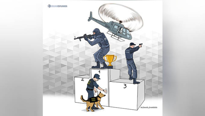 Imagem 1 -  [COLUNA ESPLANADA] A Polícia Federal criou uma polêmica que rende muita repercussão internamente. A Corregedoria-Geral lançou o “Desafio PF 2025”, o que consta ser uma “disputa” entre as superintendências nos Estados para premiar aquelas que apresentarem os melhores indicadores de produtividade, conforme revelou o site da Coluna na sexta (7). Os prêmios vão de aparelhos eletroeletrônicos, como smartwatches, até uma viatura. Neste fim de semana, a situação virou meme entre grupos de mensagens de agentes e delegados. A “gincana” é entendida como uma desculpa da direção da PF para esconder o orçamento apertado para este ano. Entre portas, os policiais lembram que entrega de ferramentas de tecnologia e viaturas para delegacias são obrigação da instituição. Escolher quem vai ganhar por suposta meritocracia mostra a dificuldade de equipar os profissionais, assim entendem. Segundo a PF, em comunicados internos, a proposta segue modelos adotados por outras corporações, “tanto públicas quanto privadas, como ferramenta de engajamento e fortalecimento organizacional”. 