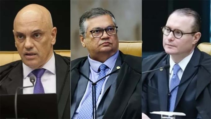 Imagem 1 -  Ministros integram a Primeira Turma da Corte, que marcou para a próxima terça (25) o julgamento que pode tornar Bolsonaro e sete aliados réus por tentativa de golpe. No plenário virtual, maioria dos ministros votou pela rejeição de recursos de Bolsonaro e Braga Netto.