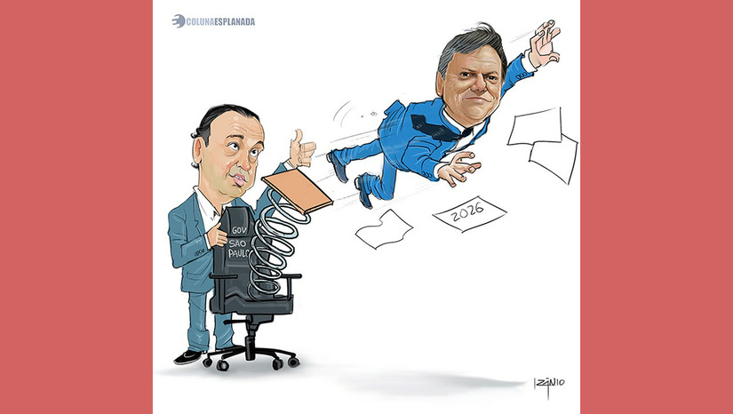 Imagem 1 -  A chapa esboçada, hoje, é Tarcísio ao Palácio do Planalto; O prefeito Nunes candidato ao Palácio dos Bandeirantes; e o secretário de Segurança, Guilherme Derrite, concorrerá ao Senado, numa das duas vagas. O mistério é por qual partido Tarcísio será candidato. 