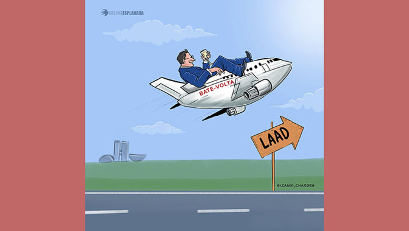 Imagem 1 -  Não é mentira, mas no dia 1º de abril, a FAB levará uma missão de deputados à abertura da LAAD, uma das maiores feiras de defesa da América Latina, que acontece no Riocentro, no Rio de Janeiro. A disponibilização de um jatinho para a turma causou um corre-corre para os prestigiados e exclusivos assentos no voo de bate-e-volta.