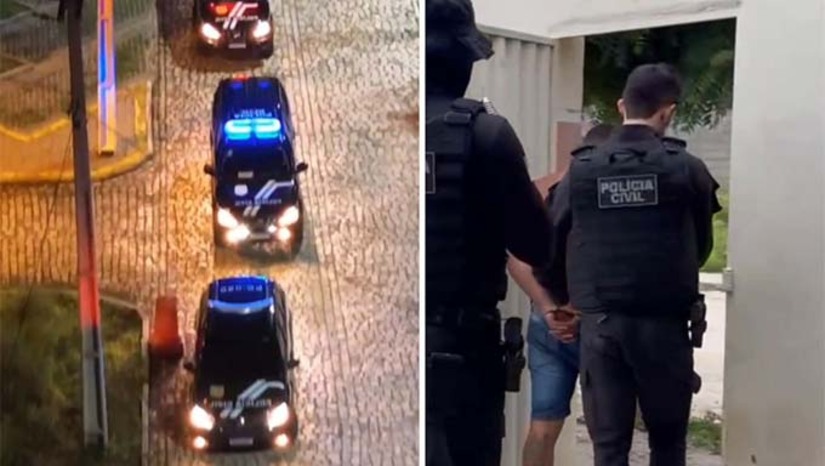 Imagem 1 -  A chamada"Operação Floripa", foi deflagrada pela Polícia Civil da 76ª Delegacia de Alexandria como objetivo desarticular uma célula de facção criminosa que usava a empresa de segurança privada como fachada para o tráfico de drogas. A ação ocorreu em Alexandria, Natal, Serra Negra do Norte e Serra do Mel, com o cumprimento de 12 mandados de busca e 8 de prisão. Segundo a polícia, nove pessoas foram presas. A polícia civil informou que mais informações sobre a operação deverão ser divulgados ao longo do dia.