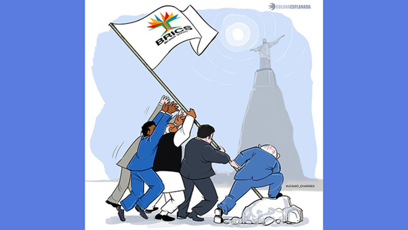 Imagem 1 - Em julho, será realizada a Cúpula do BRICS, no Rio de Janeiro. Mas no mês anterior, de 3 a 5 de junho, o Senado Federal sediará a 11ª edição do Fórum Parlamentar do bloco, que deverá reunir cerca de 150 parlamentares do Brasil, Rússia, Índia, China e África do Sul. Esta será a 1ª vez que o Brasil sedia o evento, instituído em 2015. Imagem 1 - Em julho, será realizada a Cúpula do BRICS, no Rio de Janeiro. Mas no mês anterior, de 3 a 5 de junho, o Senado Federal sediará a 11ª edição do Fórum Parlamentar do bloco, que deverá reunir cerca de 150 parlamentares do Brasil, Rússia, Índia, China e África do Sul. Esta será a 1ª vez que o Brasil sedia o evento, instituído em 2015.