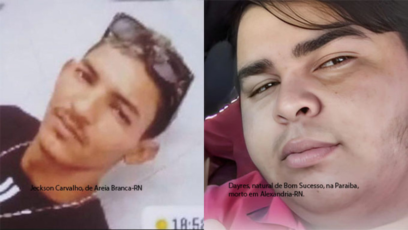 Imagem 1 -  No primeiro ataque, ocorrido na tarde deste sábado, dia 26, a vítima foi Dayres, de Bom Sucesso, na Paraíba. No segundo ataque, ocorrido na manhã deste domingo, 27, em Areia Branca, a vítima foi Jeckson Rodrigues da silva Carvalho. Os dois casos serão investigados pela Polícia Civil.