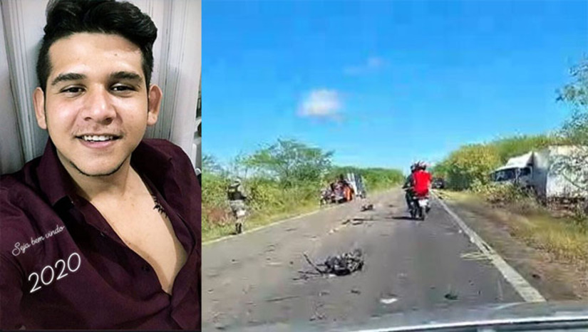 Imagem 1 -  O motorista José Hilton Lira Junior, de 28 anos, estava se deslocando de Felipe Guerra com destino a Mossoró, dirigindo um Fiat Cronos, quando já estava perto de Mossoró-RN (localidade de Pedra Branca), entrou na contra mão e bateu de frente num caminhão baú.