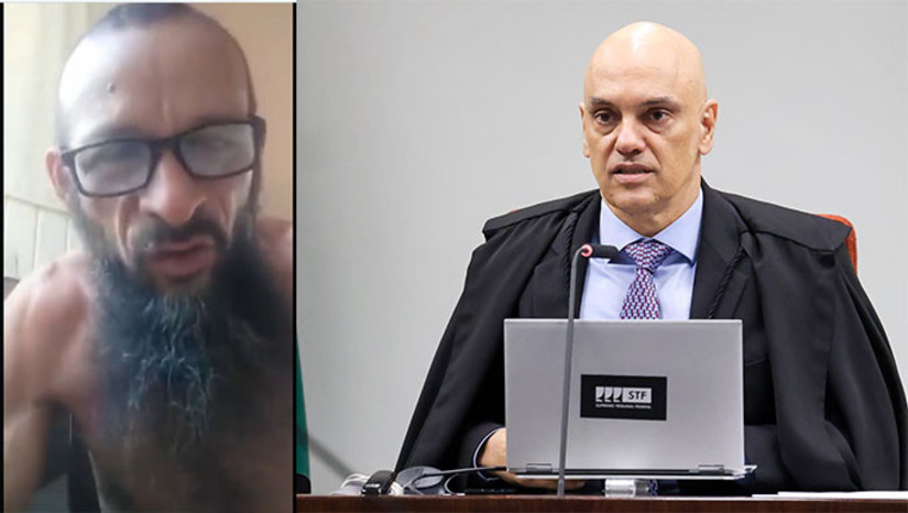 Imagem 1 -  Em vídeo que circulou nas redes sociais, o acusado Flávio Dantas de Souza, de 53 anos, residente a época em Areia Branca-RN, fez ameaças contra a vida do ministro do STF, que incluíam até explosão de bomba. De acordo com a sentença da 8ª Vara Federal do Rio Grande do Norte, “o teor das mensagens é inequivocamente ameaçador, calunioso e injurioso. As ameaças de morte e execução são diretas e graves”. O réu foi condenado a dois anos, quatro meses e 24 dias de prisão, em regime aberto, além de multa. Ainda cabe recurso da decisão.