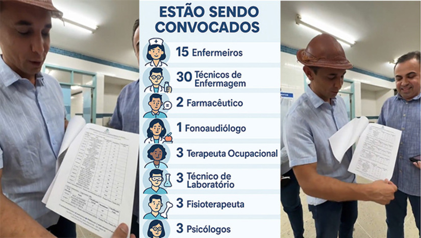 Imagem 1 -  Com a segunda convocação de 60 aprovados, o prefeito Allyson Bezerra ressaltou que o número de convocados do último concurso chega a 190 e que até o final do ano pretende convocar, pelo menos, mais 110 aprovados. Afirmou que deve convocar breve mais 20 assistentes sociais e espera que destravar, na Justiça, o Concurso da Educação, para convocar estes profissionais para reforçar a rede municipal de Educação