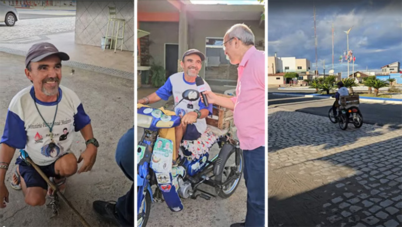   Chiquinho tem 58 anos e não anda há 53. Apesar da falta de mobilidade, conseguiu realizar três grandes sonhos: uma cadeira de rodas, uma casa e receber o benefício do INSS. E como conseguiu? Com um sorriso no rosto, com seu jeito simples e prestativo, sendo grato a Deus pelo dom da vida, conseguiu cadeira de rodas e depois uma moto adaptada, passou a receber benefício quem tem direito do INSS e construiu a casa própria do alicerce.