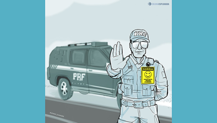 Imagem 1 -  Agentes da Polícia Rodoviária Federal já foram avisados que em breve terão de usar câmeras corporais nos uniformes, durante turno de serviço nas estradas e viaturas. Será ainda neste ano, a qualquer momento. As câmeras já passaram por testes em coletes e viaturas ano passado nas regiões de São José (SC), Uberlândia (MG), Cascavel (PR), Sorriso (MT) e Araguaína (TO).