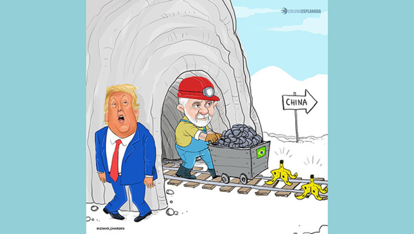 Imagem 1 -  Donald Trump vai mostrando o real motivo do tarifaço contra o Brasil – e não tem nada a ver com Jair Bolsonaro, como já citamos. É a geopolítica. O encarregado de negócios dos EUA na Embaixada no Brasil, Gabriel Escobar, disse a empresários e políticos que os americanos querem exclusividade na compra de minerais raros do solo brasileiro, como lítio, cobre e nióbio. É para a China que as minas daqui mais vendem os produtos.