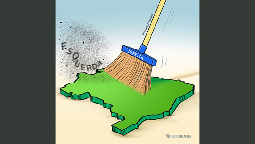 Imagem 1 -  O efeito deve chegar no Brasil nas eleições de 2026. O cenário político do País vai depender de como centro e direita irão se organizar. Se a opção for um racha, como sinalizam os filhos de Bolsonaro: Lula e o PT podem levar a melhor. 
