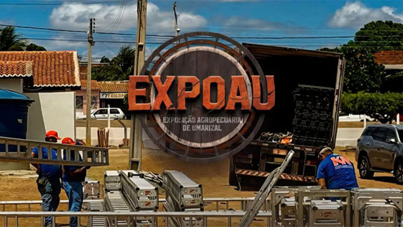 Imagem 1 -  A cidade de Umarizal se prepara para receber, de 4 a 6 de setembro, a III EXPOAU – Exposição Agropecuária de Umarizal. O evento acontece no Parque de Exposições e reúne torneios, feira, concurso culinário, apresentações culturais e festas dançantes. Os shows acontecem no Parque de Exposição Osvaldo Delfino, com atrações como Cléo e Adailson, Cavaleiros do Forró, Forró Pra Cima e Bruno Martins. A programação celebra a tradição, a cultura e a força do campo no município.