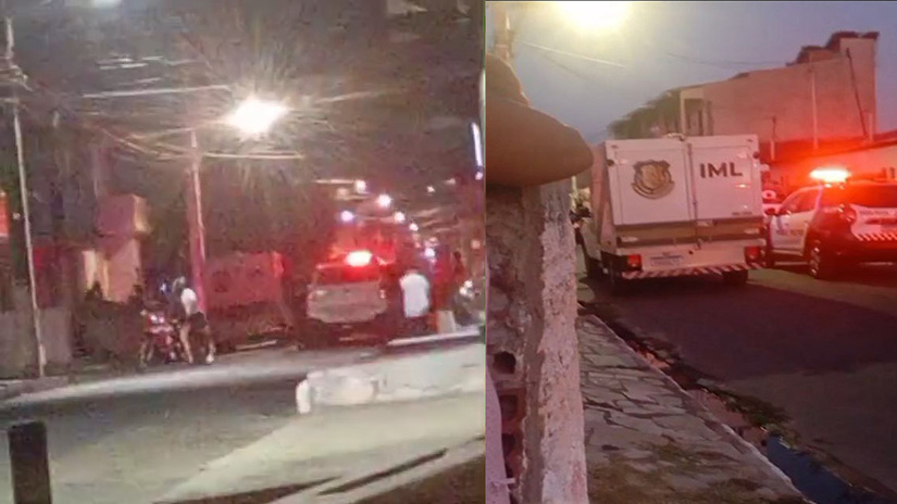 Imagem 1 -  Ataque aconteceu durante a madrugada. A ação dos bandidos deixou os moradores do bairro assustados, em função da violência empregada. O corpo da vítima foi removido para exames na sede do ITEP e o caso será investigado em inquérito policial conduzido pela Divisão de Homicídios e Proteção a Pessoa de Mossoró.