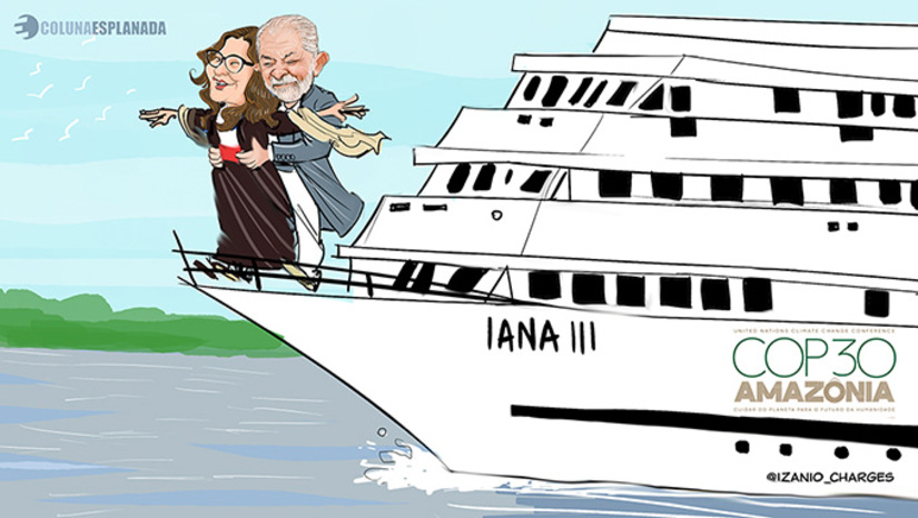 Imagem 1 - O mega iate IANA III, que hospeda o presidente Lula da Silva e dona Janja em Belém nesta COP30, é conhecido de perto pela Coluna, que já prestigiou press trips internacionais no Rio Negro (AM). Propriedade de uma empresa de Manaus – que conta também com o IANA I e II, ele atende sempre os governadores do Amazonas em viagens marítimas no Estado e conta com uma luxuosa cabine "presidencial". Imagem 1 - O mega iate IANA III, que hospeda o presidente Lula da Silva e dona Janja em Belém nesta COP30, é conhecido de perto pela Coluna, que já prestigiou press trips internacionais no Rio Negro (AM). Propriedade de uma empresa de Manaus – que conta também com o IANA I e II, ele atende sempre os governadores do Amazonas em viagens marítimas no Estado e conta com uma luxuosa cabine "presidencial".