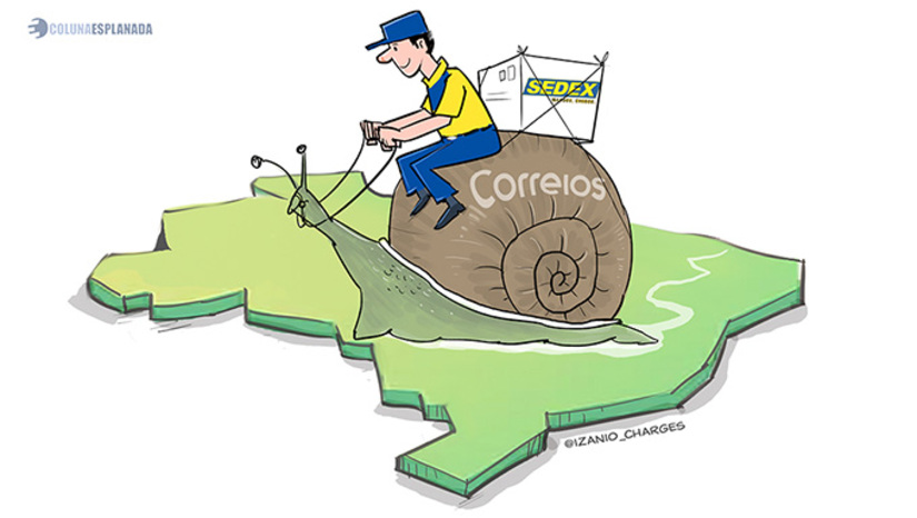 Imagem 1 - Os Correios continuam a malandragem de cobrar caro dos clientes, com promessa de entregar em dois a três dias, mas cortou boa parte dos contratos com as companhias aéreas parceiras. Mais um caso: Uma cidadã de Campo Largo (PR), colada em Curitiba, enviou dia 17 de novembro um Sedex para o interior de Minas. Pagou surreais R$ 123. Até ontem, 10 dias depois, nada. O status da encomenda estava em trânsito para BH. Veja mais na Coluna Esplanada Imagem 1 - Os Correios continuam a malandragem de cobrar caro dos clientes, com promessa de entregar em dois a três dias, mas cortou boa parte dos contratos com as companhias aéreas parceiras. Mais um caso: Uma cidadã de Campo Largo (PR), colada em Curitiba, enviou dia 17 de novembro um Sedex para o interior de Minas. Pagou surreais R$ 123. Até ontem, 10 dias depois, nada. O status da encomenda estava em trânsito para BH. Veja mais na Coluna Esplanada