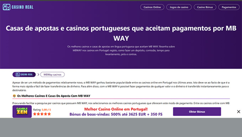 Imagem 1 - Lançado como uma evolução do sistema interbancário nacional, o MB Way transformou a forma como os jogadores portugueses interagem com os casinos online, tornando o financiamento de uma conta de jogo um processo de segundos e possível de realizar em qualquer lugar em Portugal. A sua vasta popularidade e aceitação em quase todos os casinos online licenciados em Portugal fazem deste um método de depósito de eleição. Imagem 1 - Lançado como uma evolução do sistema interbancário nacional, o MB Way transformou a forma como os jogadores portugueses interagem com os casinos online, tornando o financiamento de uma conta de jogo um processo de segundos e possível de realizar em qualquer lugar em Portugal. A sua vasta popularidade e aceitação em quase todos os casinos online licenciados em Portugal fazem deste um método de depósito de eleição.