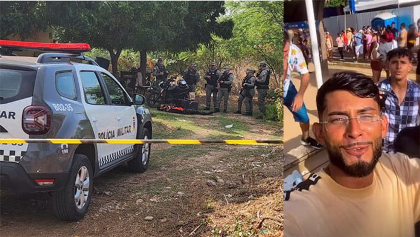 Imagem 1 -  Vítima Reinizan Maywer Dantas da Silva, de 25 anos, foi acionado para entregar uma quentinha no local e quando chegou terminou sendo morto com tiros à queima roupa por um casal. O caso será investigado pela Divisão de Homicídios e Proteção da Pessoa de Mossoró. A delegada Cristiane Magalhães confirmou que a vítima foi atraída para o “cheirinho do queijo” e morta.