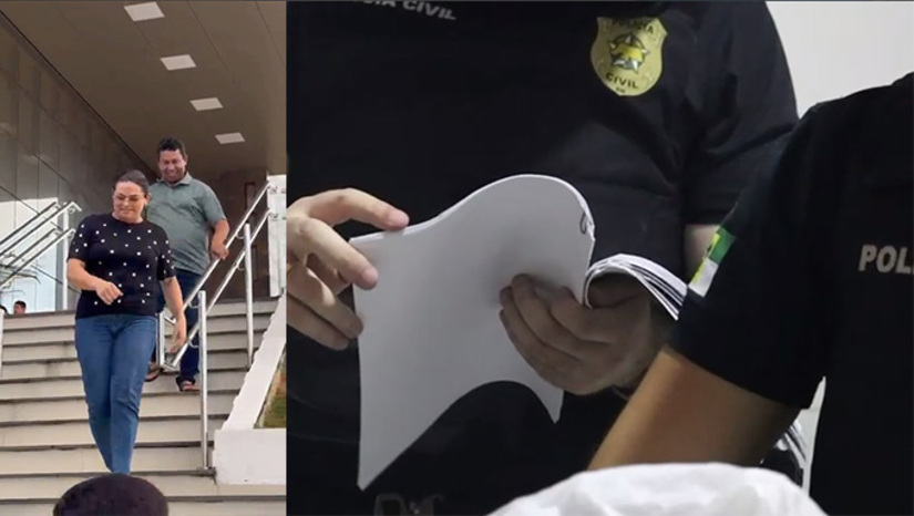 Imagem 1 - A decisão foi tomada em Audiência de Custódia, na sede do Tribunal de Justiça do Estado, na tarde desta quinta-feira, 29, em relação a prisão em flagrante do prefeito e da primeira dama no início da manhã de quarta-feira, 28, por obstrução de justiça. Esta prisão aconteceu no momento que o MPRN e a Polícia Civil cumpriam ordens judiciais de buscas e apreensão na casa do prefeito, num inquérito que investiga se o prefeito é líder de uma organização criminosa armada para ameaçar e intimidar adversários políticos em Ielmo Marinho. Imagem 1 - A decisão foi tomada em Audiência de Custódia, na sede do Tribunal de Justiça do Estado, na tarde desta quinta-feira, 29, em relação a prisão em flagrante do prefeito e da primeira dama no início da manhã de quarta-feira, 28, por obstrução de justiça. Esta prisão aconteceu no momento que o MPRN e a Polícia Civil cumpriam ordens judiciais de buscas e apreensão na casa do prefeito, num inquérito que investiga se o prefeito é líder de uma organização criminosa armada para ameaçar e intimidar adversários políticos em Ielmo Marinho.