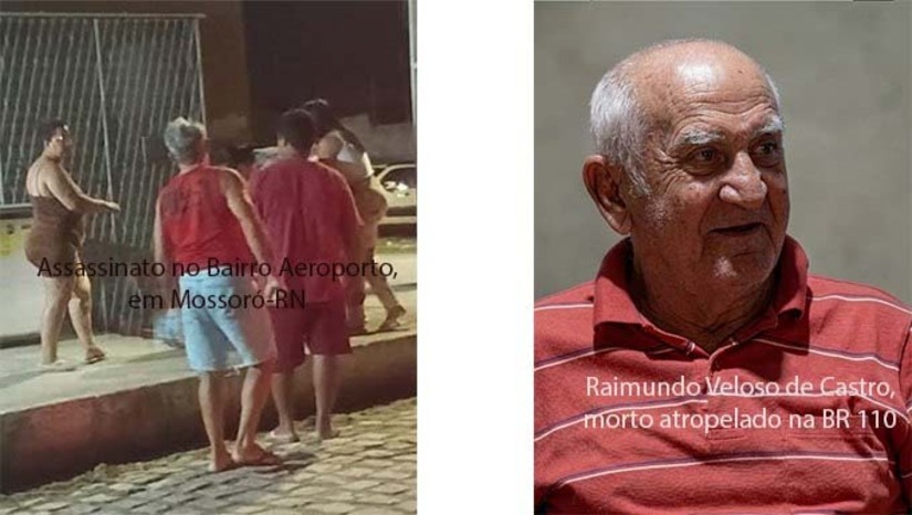 Imagem 1 -  Jovem Victor Rogério da Silva Nascimento, de 23 anos, foi morto à tiros no bairro Aeroporto, às 23 horas desta segunda-feira, 9, em Mossoró. Já no início da manhã desta terça-feira, 10, o aposentado Raimundo Veloso de Castro, de 78 anos, morreu atropelado ao pedalar pela BR 110, trecho entre Mossoró e Upanema. Os dois casos serão investigados pela Policia Civil.