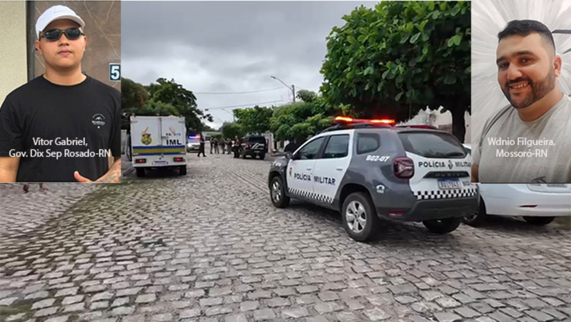 Imagem 1 - No início da manhã de terça-feira, dia 31 de março de 2026, o jovem Vitor Gabriel de Oliveira Freitas, de 22 anos, foi morto dentro do Cemitério de Governador Dix Sept Rosado. No final da tarde do mesmo dia, Wdnio Filgueira Santiago, de 39 anos, foi morto a tiros perto do Ferro Velho do Eugênio, na estrada da Raiz, no bairro Santo Antônio. No mesmo bairro, já na madrugada desta quarta-feira, primeiro de abril de 2026, uma moradora de rua foi morta a tiros perto da Praça do Livro, da Avenida Rio Branco. Os três casos estão sendo investigados pela Policia Civil. Imagem 1 - No início da manhã de terça-feira, dia 31 de março de 2026, o jovem Vitor Gabriel de Oliveira Freitas, de 22 anos, foi morto dentro do Cemitério de Governador Dix Sept Rosado. No final da tarde do mesmo dia, Wdnio Filgueira Santiago, de 39 anos, foi morto a tiros perto do Ferro Velho do Eugênio, na estrada da Raiz, no bairro Santo Antônio. No mesmo bairro, já na madrugada desta quarta-feira, primeiro de abril de 2026, uma moradora de rua foi morta a tiros perto da Praça do Livro, da Avenida Rio Branco. Os três casos estão sendo investigados pela Policia Civil.