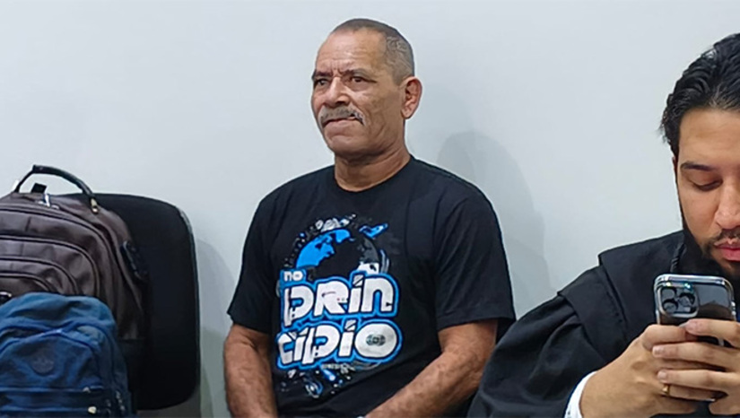 Imagem 1 -  Luiz Gonçalves havia sido denunciado pelo Ministério Público Estadual (MPRN) por dupla tentativa de homicídio qualificado contra Francisco Antônio Pereira (que na época tinha 41 anos) e contra o filho deste, Josué Leal de Melo (que tinha 9 anos na data do fato e hoje tem 38 anos). Com a decisão da sociedade mossoroense, Luiz Gonçalves, que ficou foragido de 1997 a 2024, saiu do Júri direto para o Presídio, para o início do cumprimento da pena inicalmente em regime fechado.