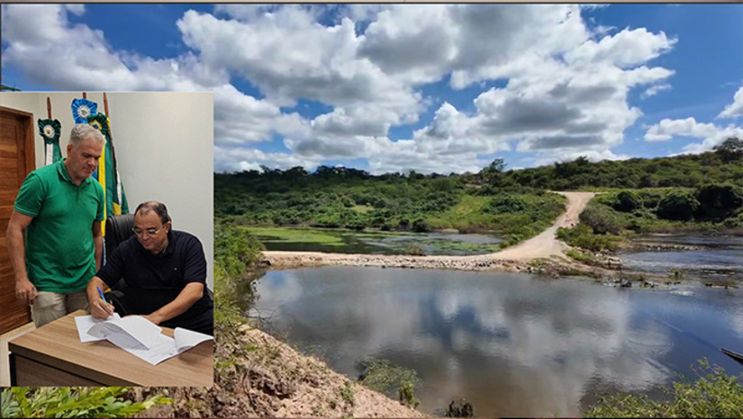   Prefeito de Felipe Guerra-RN, Salomão Gomes, destaca o trabalho técnico de sua equipe na Prefeitura e o apoio crucial que recebeu em Brasília-DF na pessoa de Wolnei Wolff, do Ministério da Integração e do Desenvolvimento Regional, para conseguir os R$ 5,3 milhões para as duas obras. Além deste investimento, a Prefeitura investe atualmente R$ 12,6 milhões na construção de casas populares e cerca R$ 800 mil na ampliação da estrutura de saúde no Hospital Municipal. Nesta segunda-feira, dia 1º de junho de 2026, o prefeito assinou a ordem de serviço para construir as duas pontes destacou que atualmente a Prefeitura conduz investimento de quase R$ 20 milhões em obras contratadas.