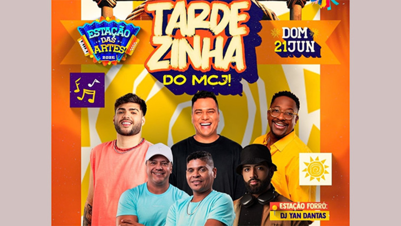 Imagem 1 - A festa na Estação das Artes Poeta Elizeu Ventania começará mais cedo, a partir das 17h. O "Tardezinha do MCJ" receberá Koisa Nossa, Sorriso Maroto, Mumuzinho e Kadu Martins para animar o público do "Mossoró Cidade Junina". Imagem 1 - A festa na Estação das Artes Poeta Elizeu Ventania começará mais cedo, a partir das 17h. O "Tardezinha do MCJ" receberá Koisa Nossa, Sorriso Maroto, Mumuzinho e Kadu Martins para animar o público do "Mossoró Cidade Junina".