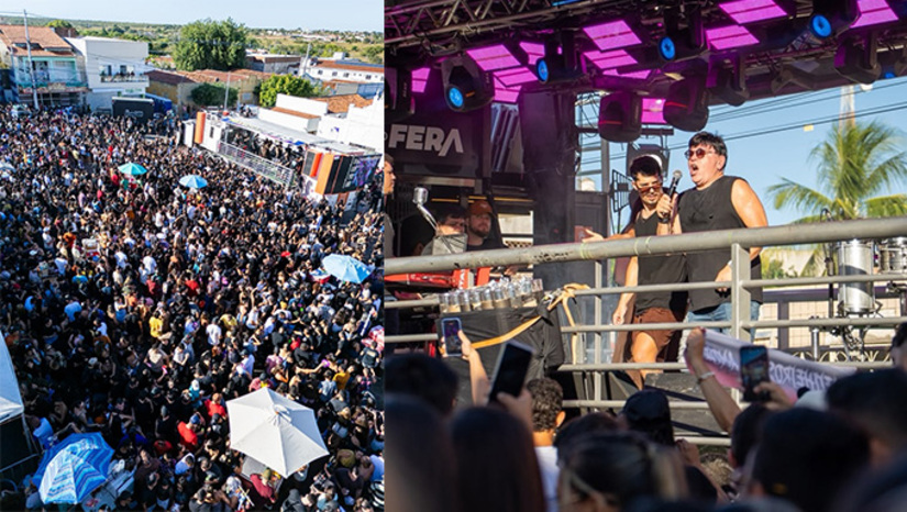Imagem 1 - O tradicional Quebrar da Barra reuniu milhares de pessoas e encerrou a programação junina da cidade com muita música, alegria e uma forte demonstração das tradições populares. Quem comandou o arrastão foi a Banda Grafith, que fez um espetáculo à altura da grandiosidade do evento. Com um repertório repleto de sucessos, "a maior do RN" colocou o público para cantar e dançar durante todo o percurso, mantendo a energia em alta e mostrando por que é uma das atrações mais queridas do Nordeste. Imagem 1 - O tradicional Quebrar da Barra reuniu milhares de pessoas e encerrou a programação junina da cidade com muita música, alegria e uma forte demonstração das tradições populares. Quem comandou o arrastão foi a Banda Grafith, que fez um espetáculo à altura da grandiosidade do evento. Com um repertório repleto de sucessos, "a maior do RN" colocou o público para cantar e dançar durante todo o percurso, mantendo a energia em alta e mostrando por que é uma das atrações mais queridas do Nordeste.