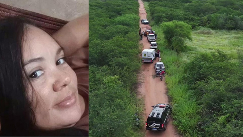 Imagem 1 -  A cozinheira Milka Bruna Quirino Soares, de 34 anos, foi morta com tiro na nuca e o namorado dela, o preso de justiça Yslandeson Vitor Reinaldo Silva, de 27 anos, sofreu tiro nas costas, na tarde deste domingo, 28, no Sítio do Carmo, zona rural de Mossoró-RN. As pistas encontradas pela Policia Militar, na manhã desta segunda-feira, 29, já entregues aos investigadores, são robustas e deve ajudar a Policia Civil a esclarecer o caso nas próximas horas.