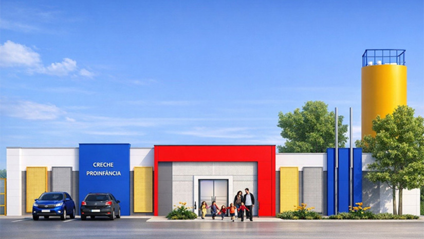   A prefeita Lidiane Marques destinou 5 milhões para construir a nova creche no bairro jardim de Alicia II. O projeto segue o padrão FNDE para Creche Pré-Escola Tipo 1, com capacidade para atender até 376 crianças em dois turnos ou 188 em período integral. A área construída é de 1.324,27 m², em um terreno de 65 metros de largura por 50 metros de profundidade.