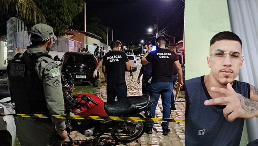   o preso de Justiça Pablo Daniel Alves Morais, de 25 anos, conhecido como "Playboy" e natural de Patu-RN, foi morto com um tiro na cabeça quando saía do do Bar da Goiaba, local onde teria passado a tarde deste domingo com amigos, no bairro Dom Jaime Câmara. As outras três ocorrências aconteceram no bairro Santo Antônio, ao norte do centro da cidade.