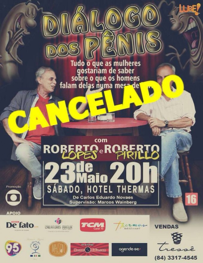   Lube cancela apresentação de Diálogo dos Pênis