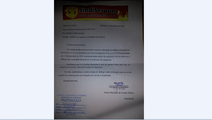 Imagem 1 -  Rosalba se nega a discutir reivindicações de servidores que ameaçam fazer greve